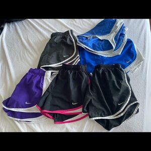 Like New Women Nike Dri-fit shorts- sold as a bundle of 6. Adult Medium